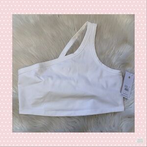 Spiritual Gamgster Cruz One Shoulder Tank - NWT - Size Large - White